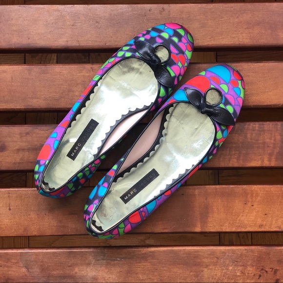 Marc Jacobs Multicolor Satin Ballet Flats - Picture 2 of 5